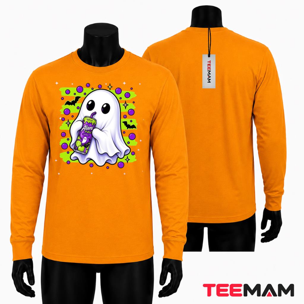 Cute Ghost Halloween Long Sleeve Energy Drink Spooky Season Cute Ghost Halloween Long Sleeve Energy Drink Spooky Season