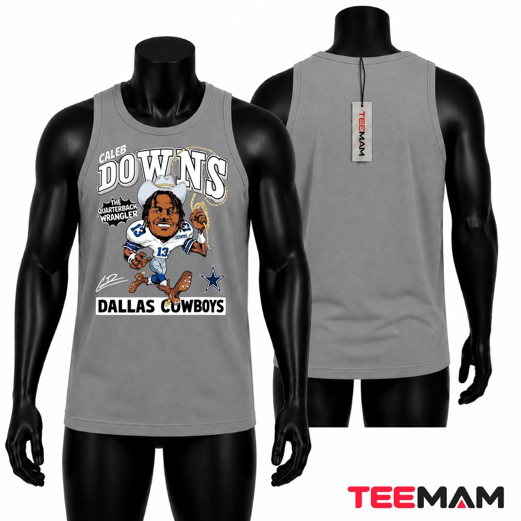 Dallas Cowboys Caleb Downs Cartoon Tank Top Dallas Cowboys Caleb Downs Cartoon Tank Top