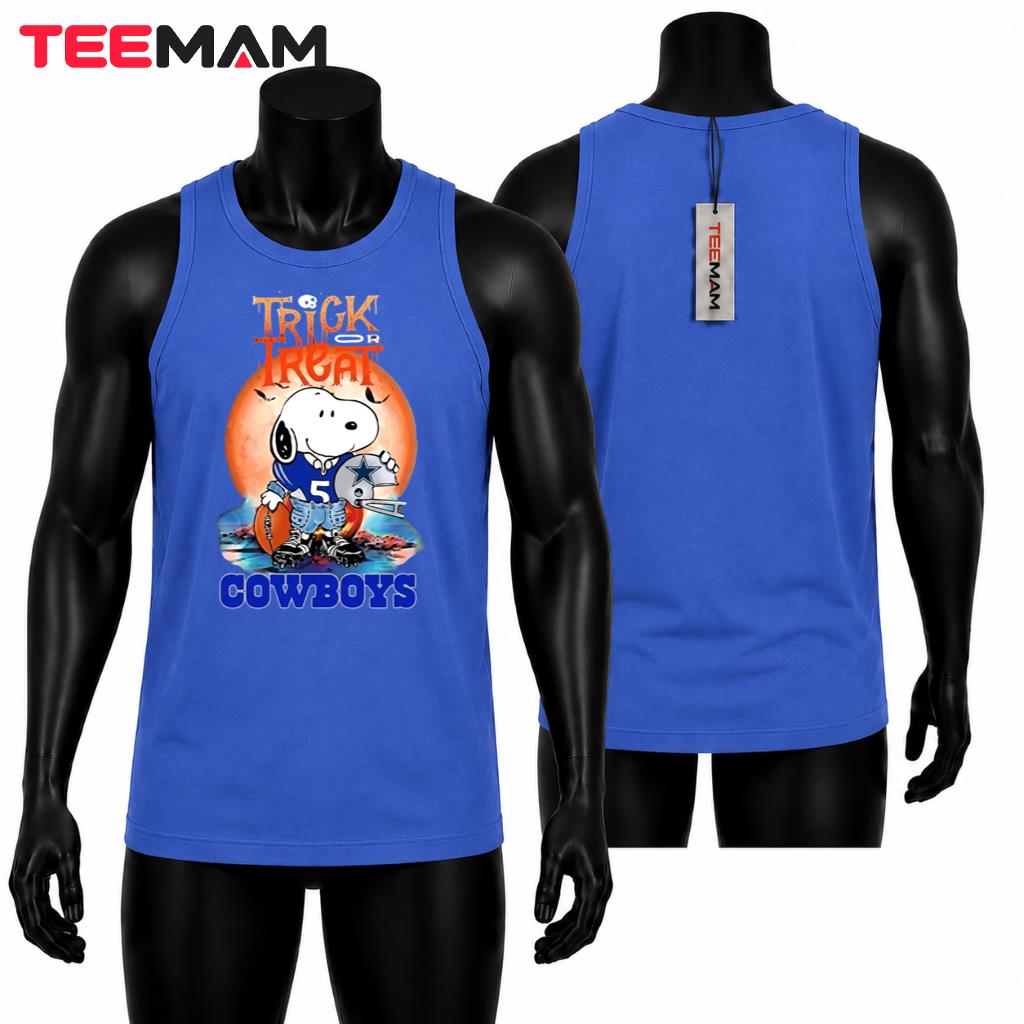 Dallas Cowboys Halloween Tank Top Snoopy Trick Treat Dallas Cowboys Halloween Tank Top Snoopy Trick Treat