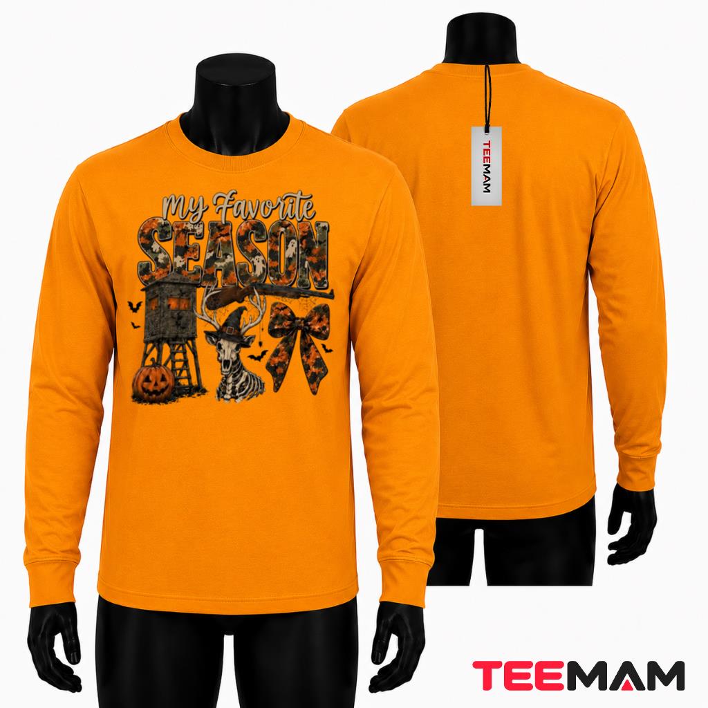Deer Hunting Halloween Long Sleeve Spooky Season Deer Skeleton Gift Deer Hunting Halloween Long Sleeve Spooky Season Deer Skeleton Gift