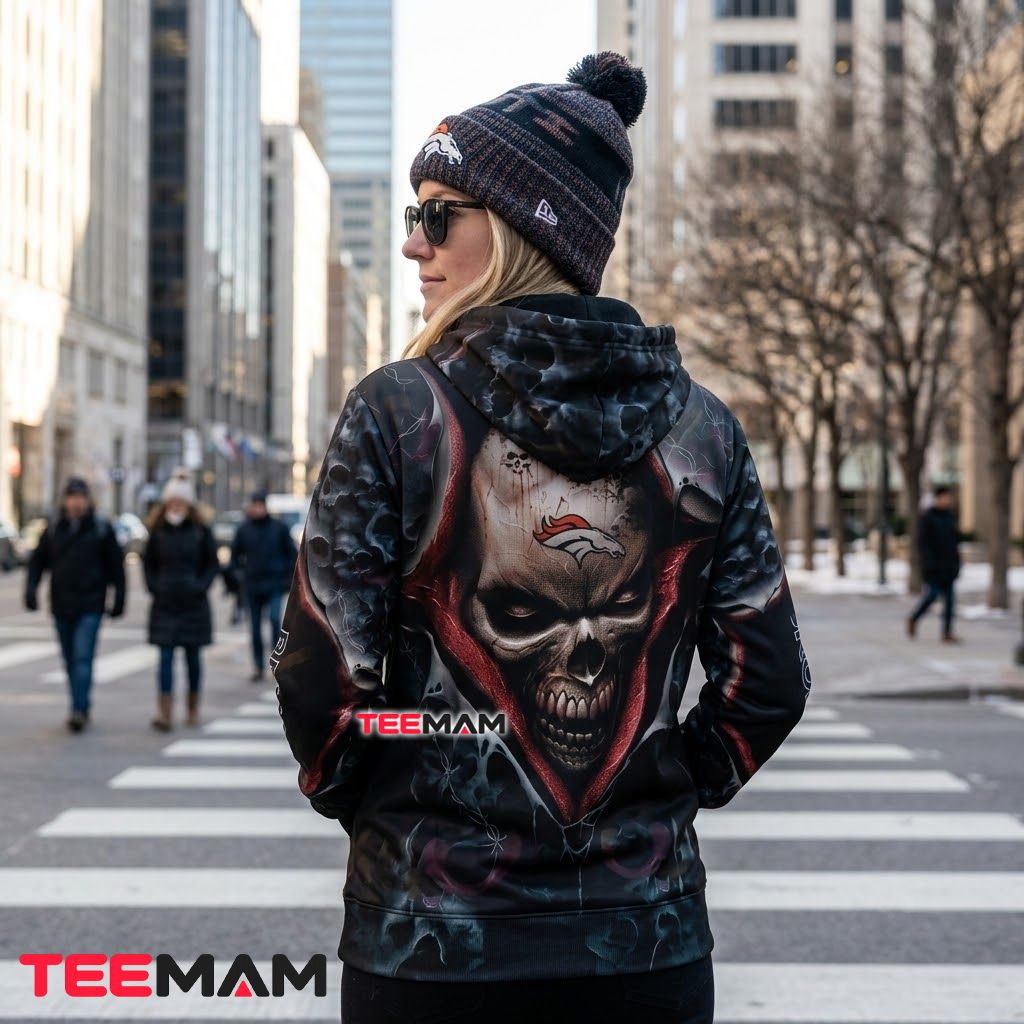 Denver Broncos 3D Hoodie Rock Hand Tattoo Skull Fog Version 3 Denver Broncos 3D Hoodie Rock Hand Tattoo Skull Fog Version 3