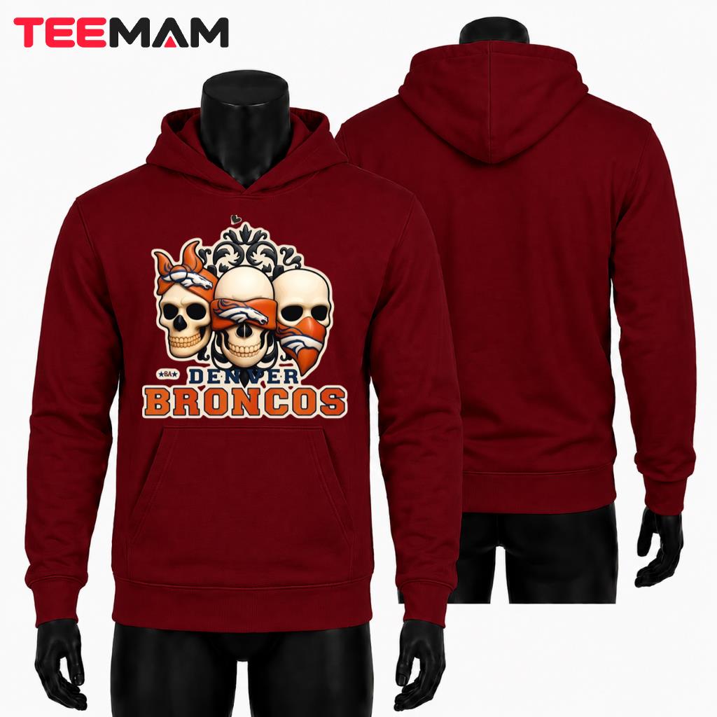 Denver Broncos Hoodie Bandana Skull Trio Denver Broncos Hoodie Bandana Skull Trio