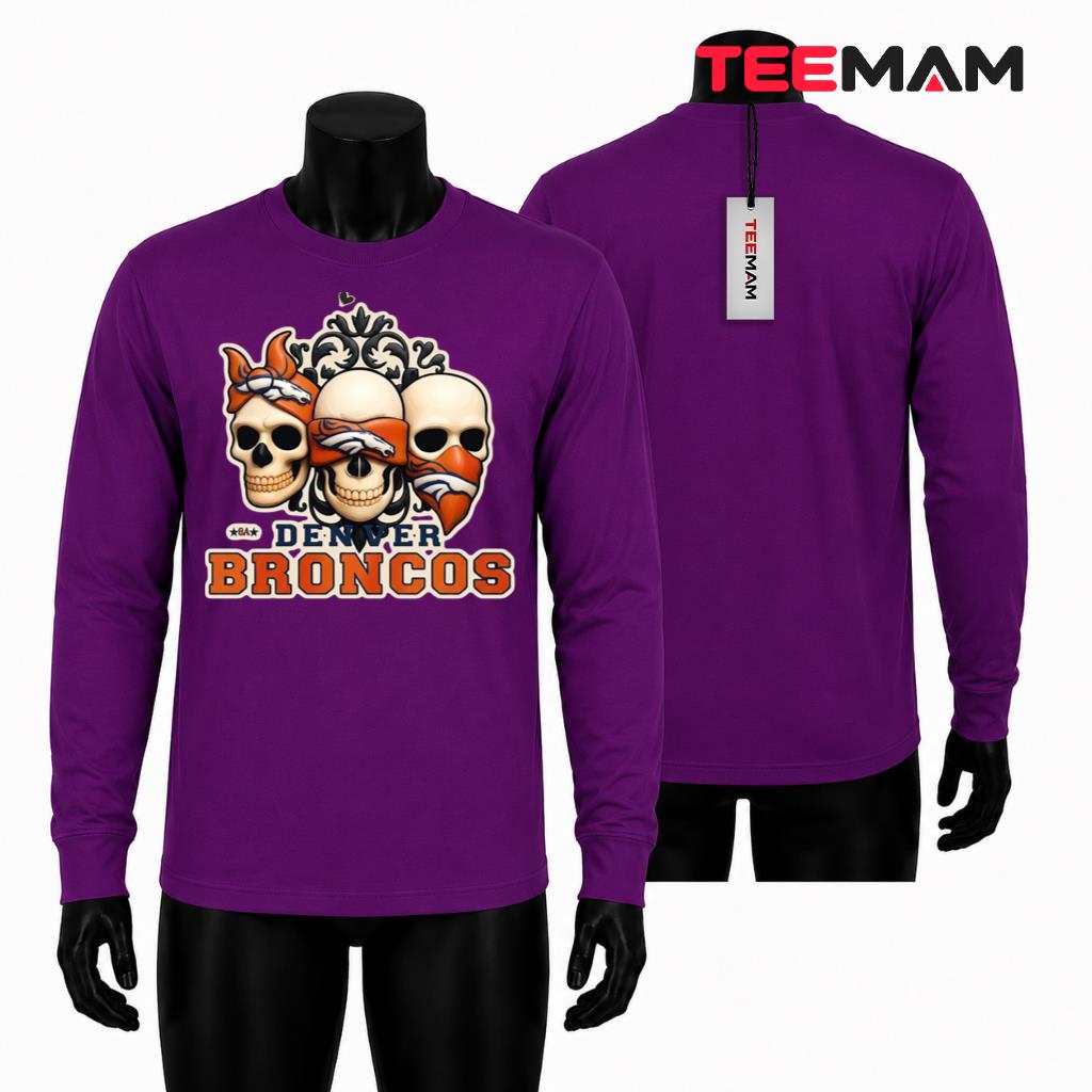 Denver Broncos Long Sleeve Bandana Skull Trio Denver Broncos Long Sleeve Bandana Skull Trio