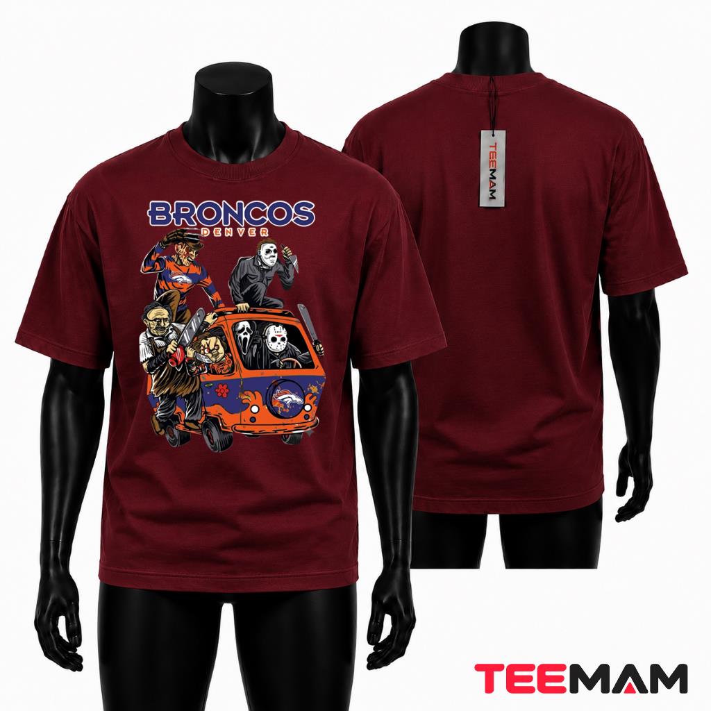 Denver Broncos Halloween T-Shirt Horror Killers