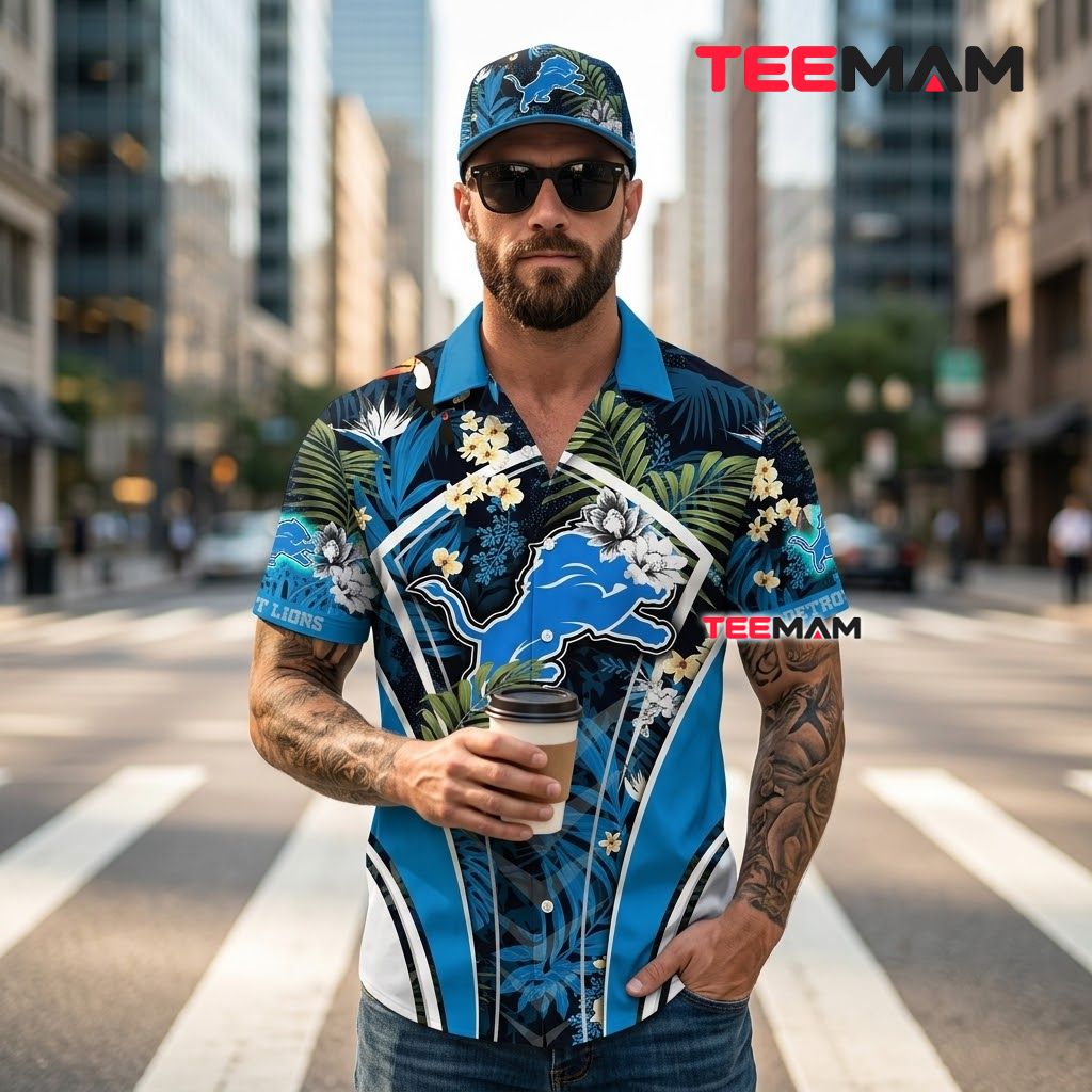 Detroit Lions Aloha Shirt Toucan Jungle Back Detroit Lions Aloha Shirt Toucan Jungle Back