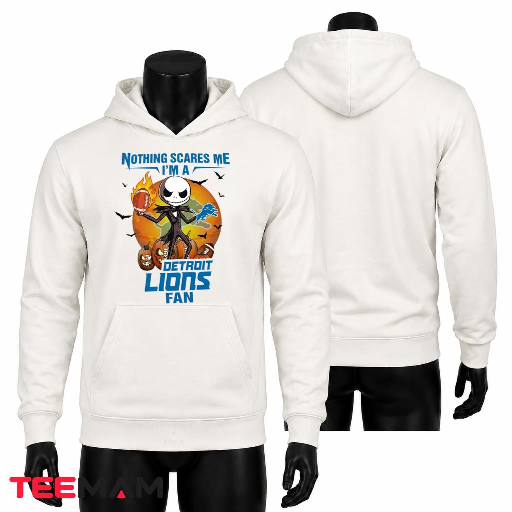 Detroit Lions Fan Halloween Hoodie Jack Skellington Detroit Lions Fan Halloween Hoodie Jack Skellington