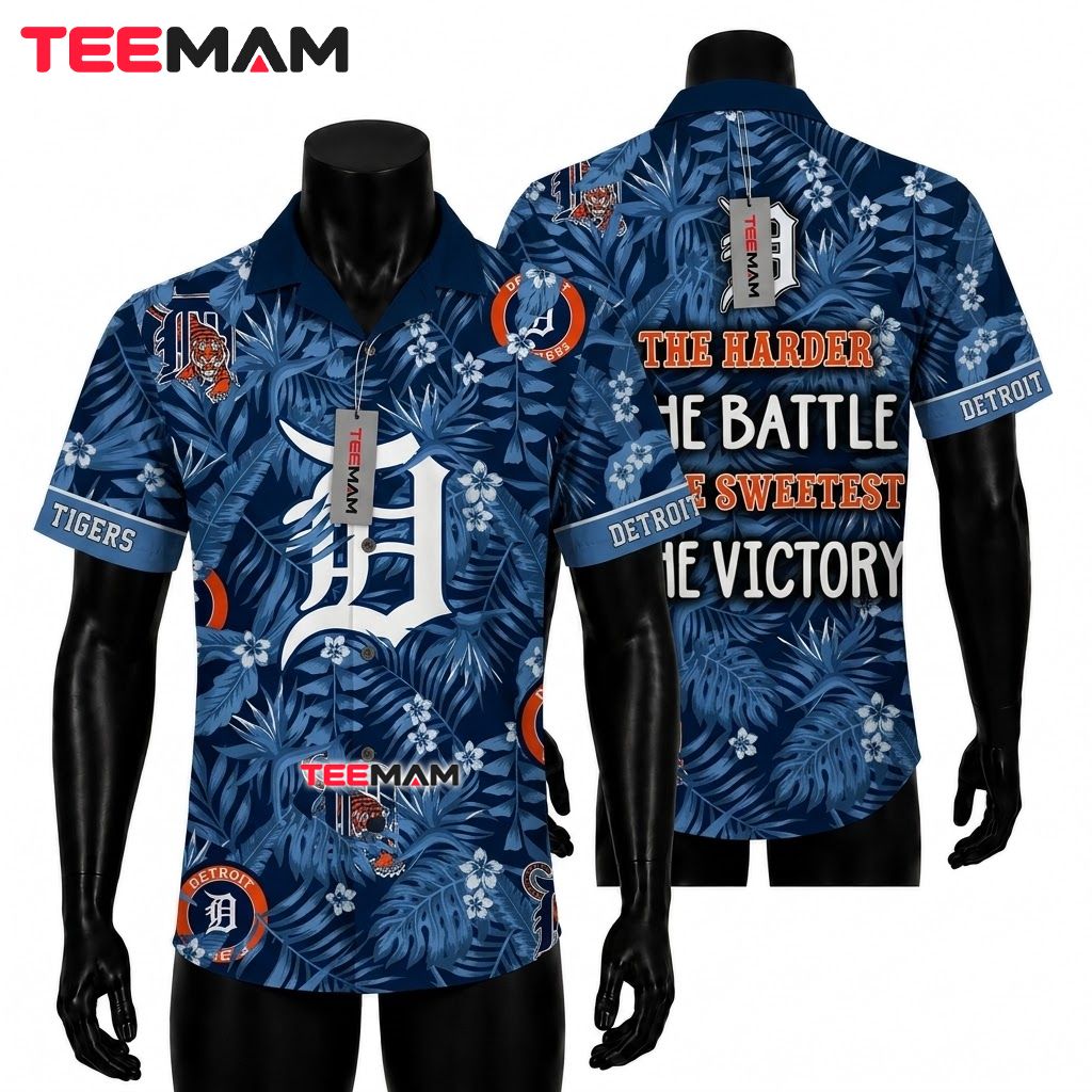 Detroit Tigers Hawaiian Shirt Motivational Quote Front