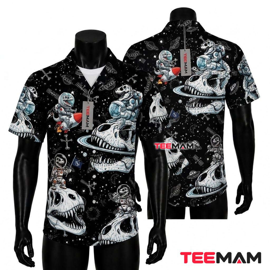 Flamingo Hawaiian Shirt Funny Cartoon Jungle Crowd Flamingo Hawaiian Shirt Funny Cartoon Jungle Crowd