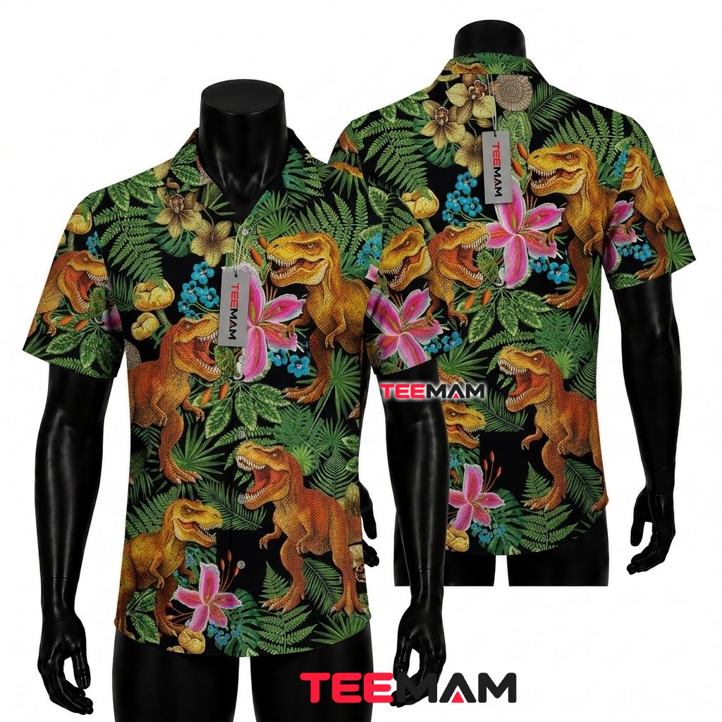 Flamingo Hawaiian Shirt Beach Party Tropical