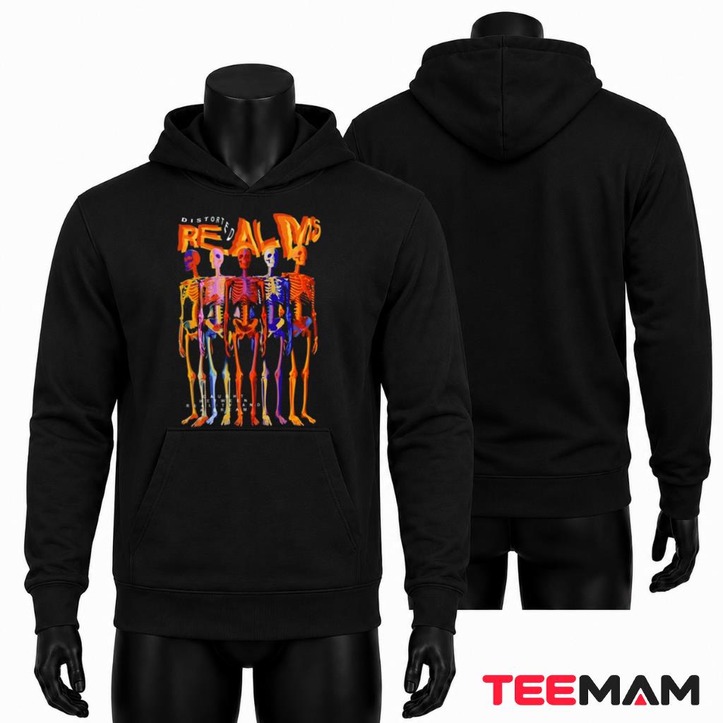 Distorted Realms Colorful Skeleton Art Hoodie Distorted Realms Colorful Skeleton Art Hoodie