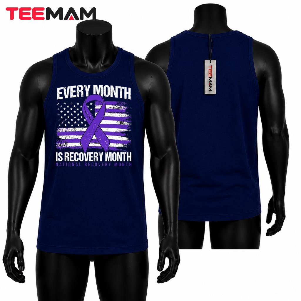 Every Month Is Recovery Month American Flag Tank Top Every Month Is Recovery Month American Flag Tank Top