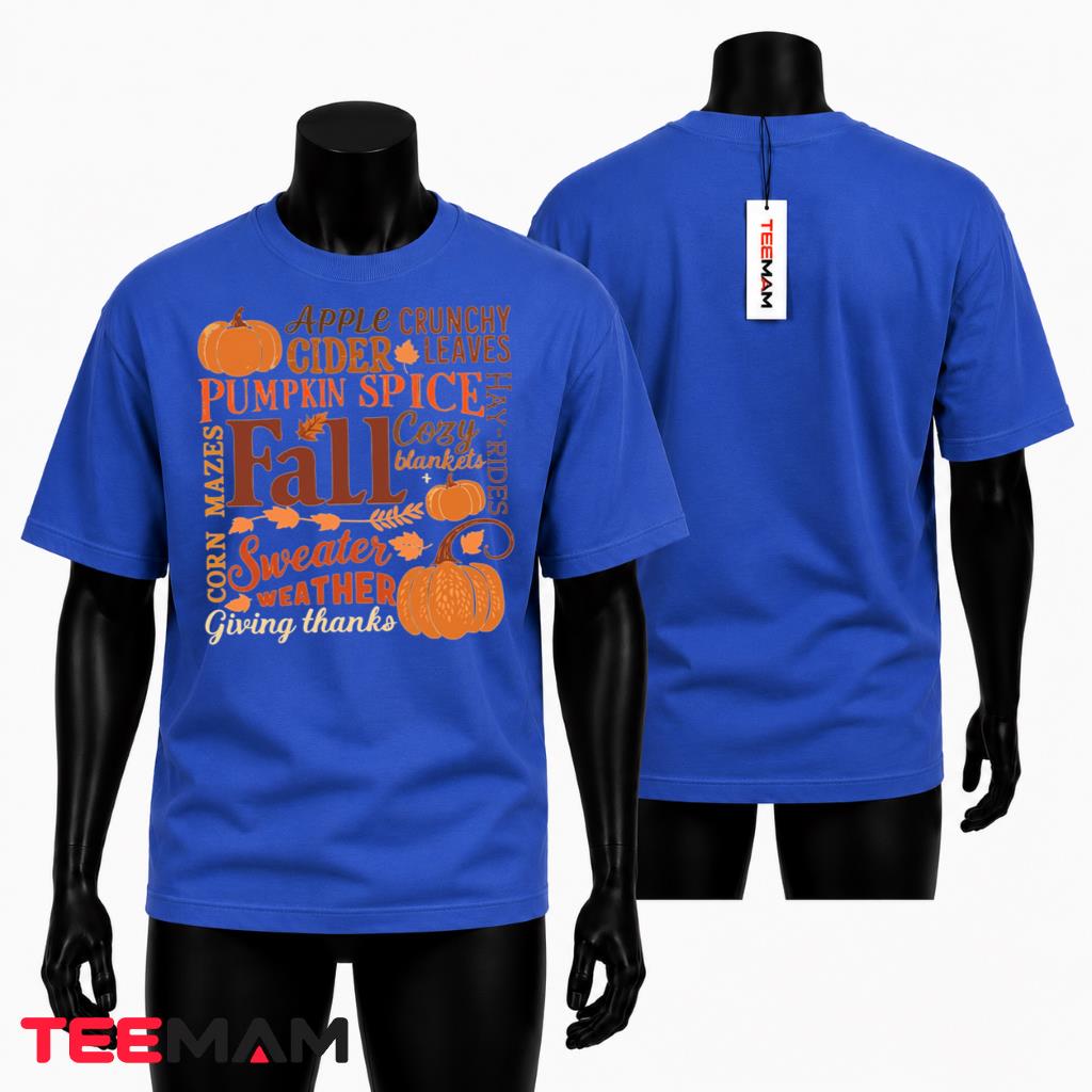 Fall Pumpkin Spice T-Shirt Sweater Weather Thanksgiving Autumn