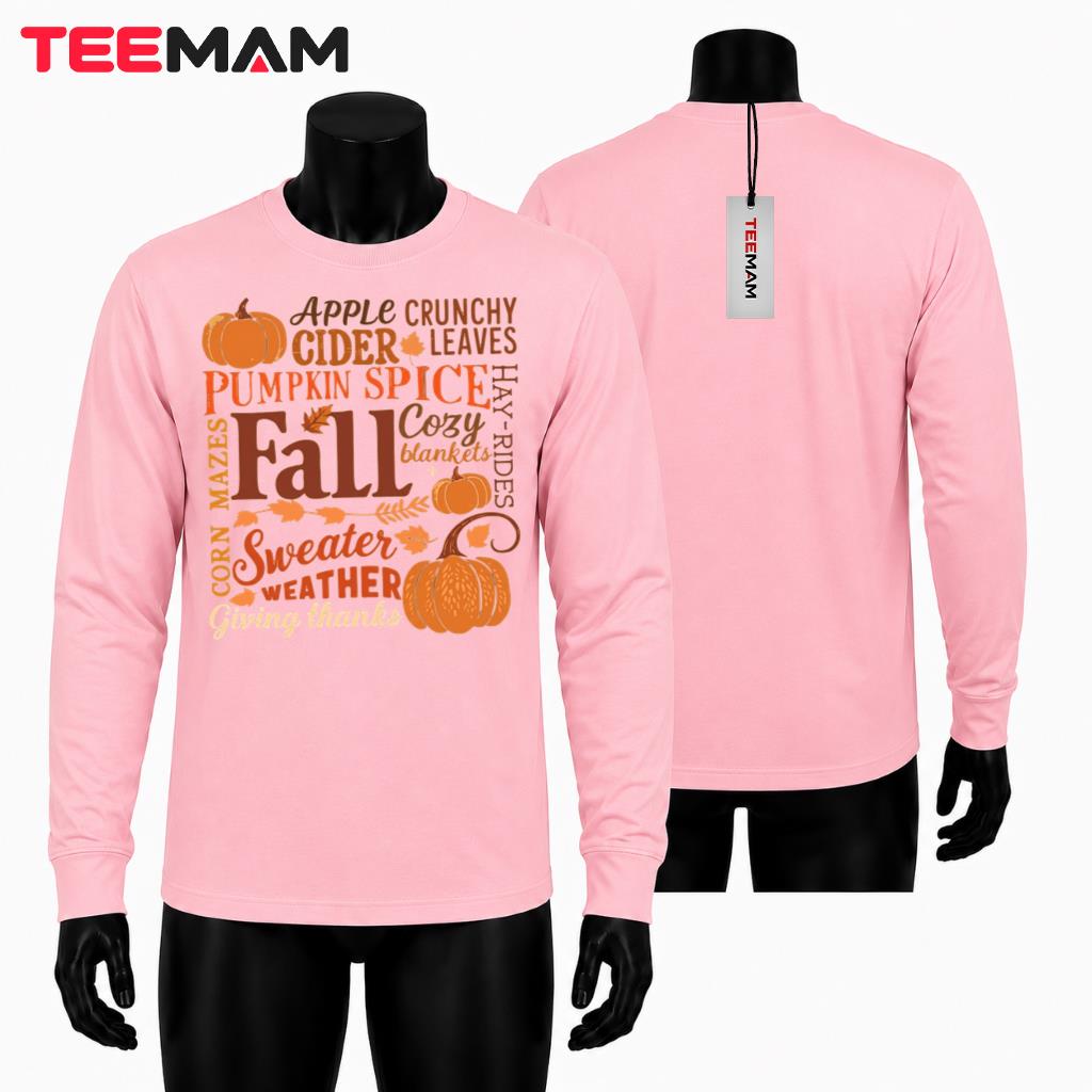 Fall Pumpkin Spice Long Sleeve Sweater Weather Thanksgiving Autumn Fall Pumpkin Spice Long Sleeve Sweater Weather Thanksgiving Autumn