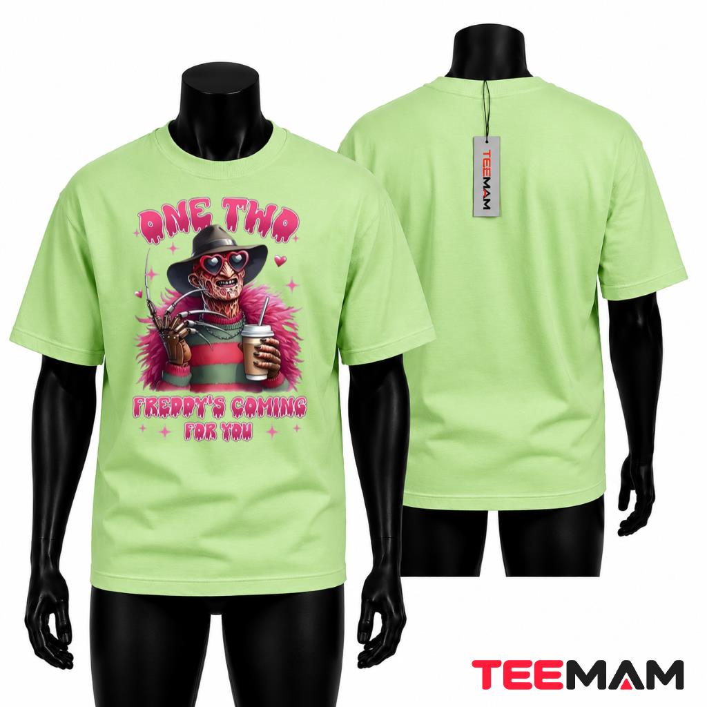 Freddy Krueger Halloween T-Shirt Pink Coffee Horror