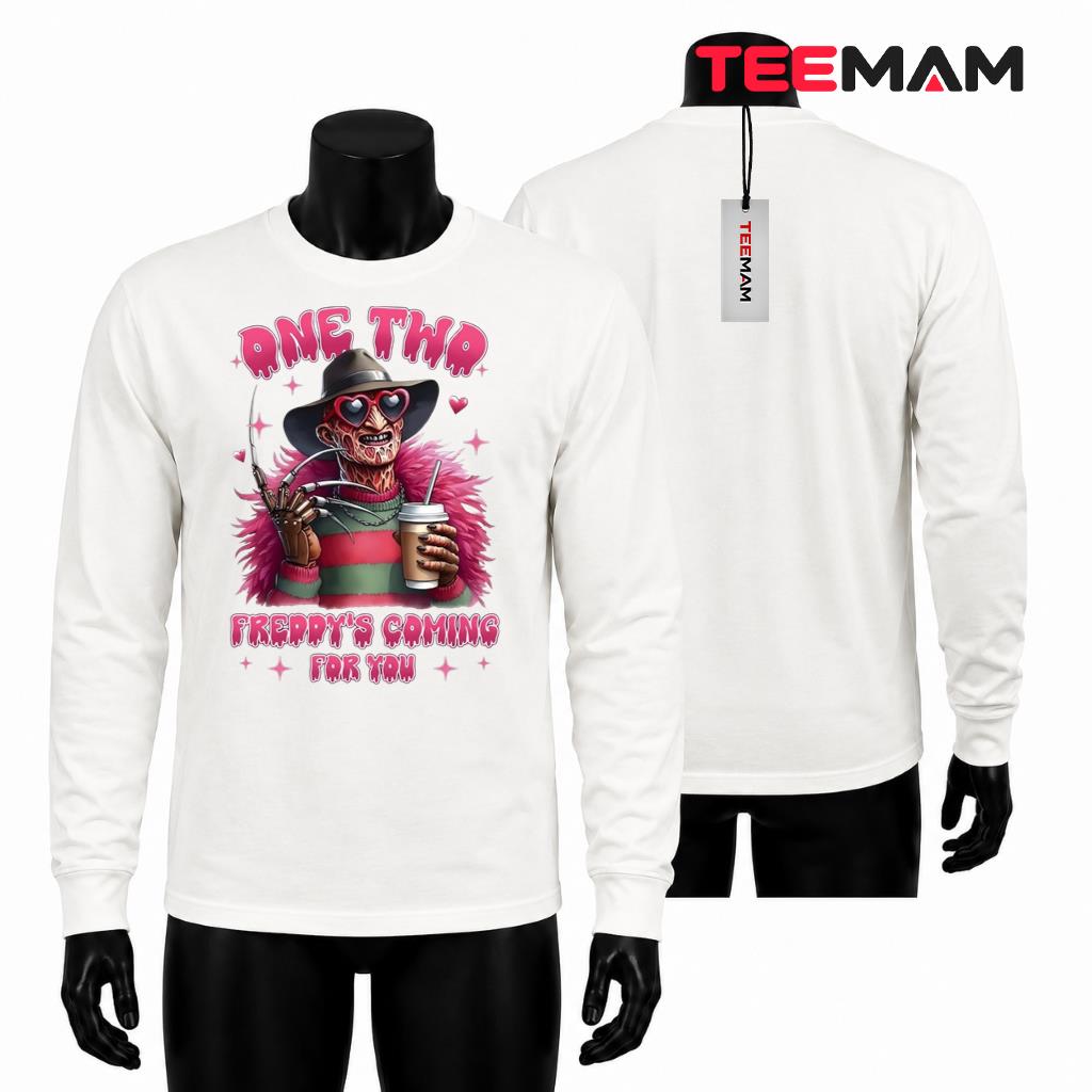 Freddy Krueger Halloween Long Sleeve Pink Coffee Horror Freddy Krueger Halloween Long Sleeve Pink Coffee Horror