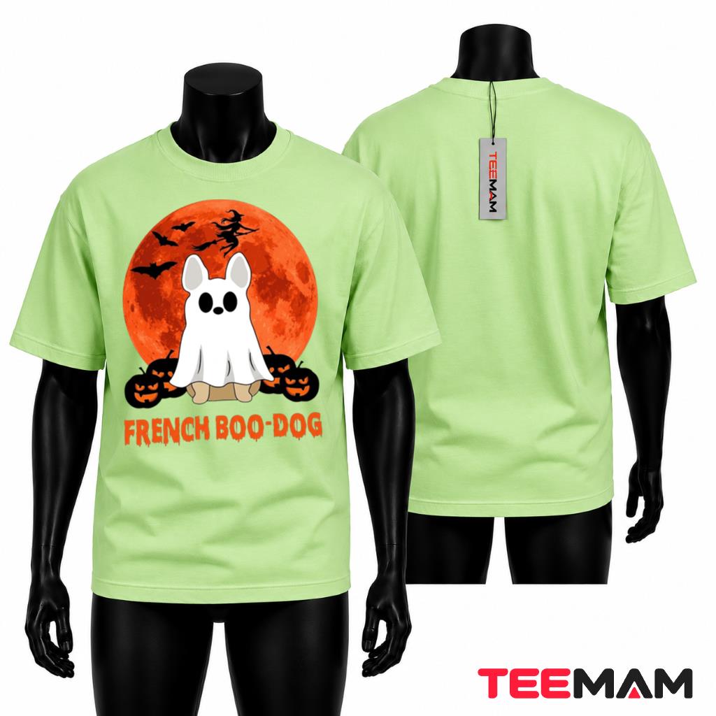 French Boo Dog Ghost Halloween Cute Puppy T-Shirt