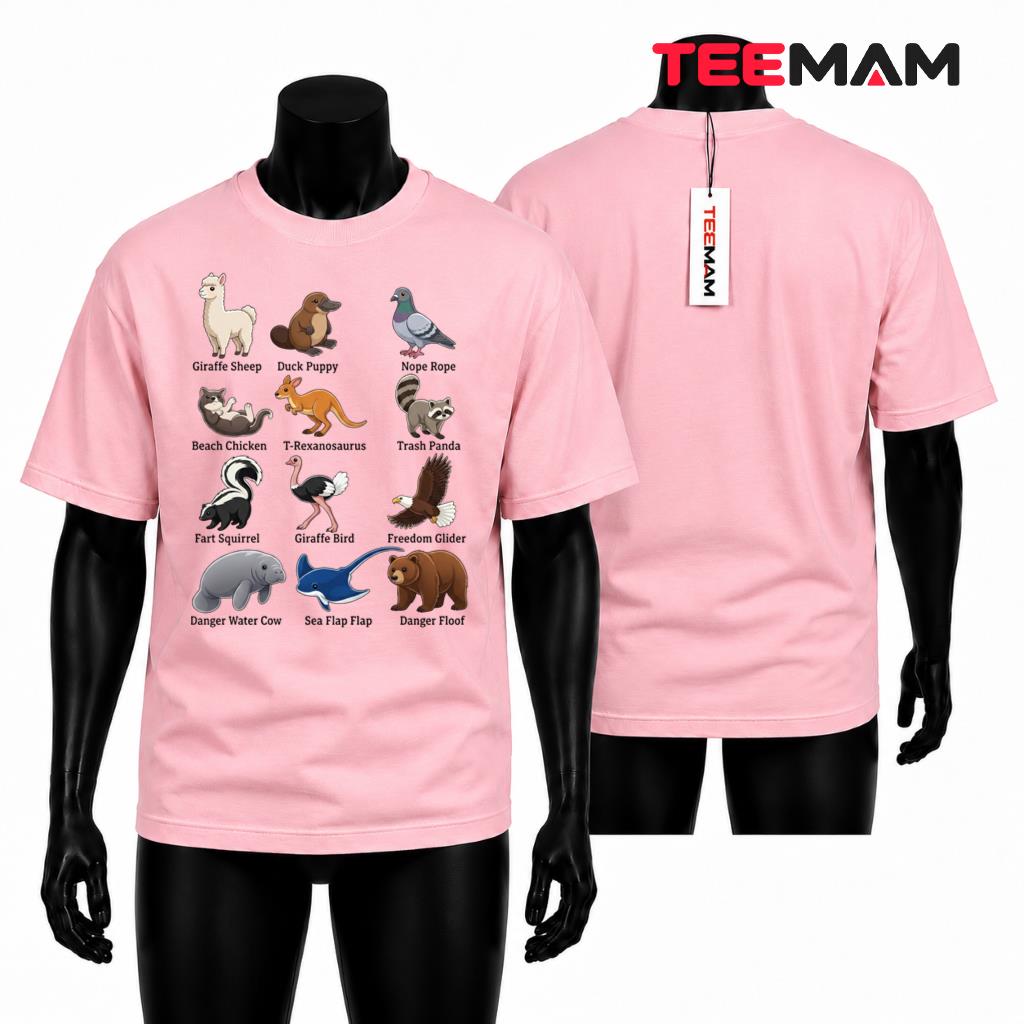 Funny Animal Nicknames Chart T-Shirt