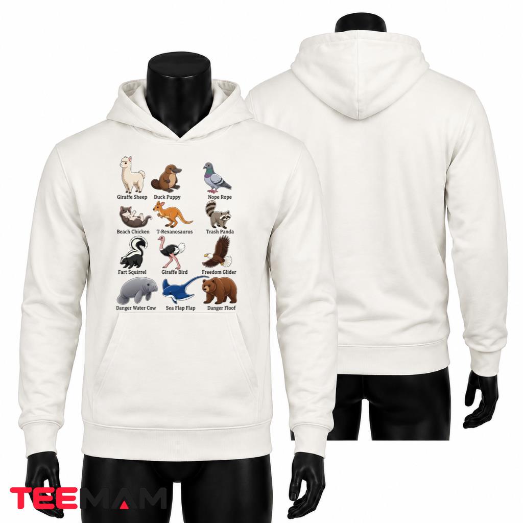 Funny Animal Nicknames Chart Hoodie Funny Animal Nicknames Chart Hoodie