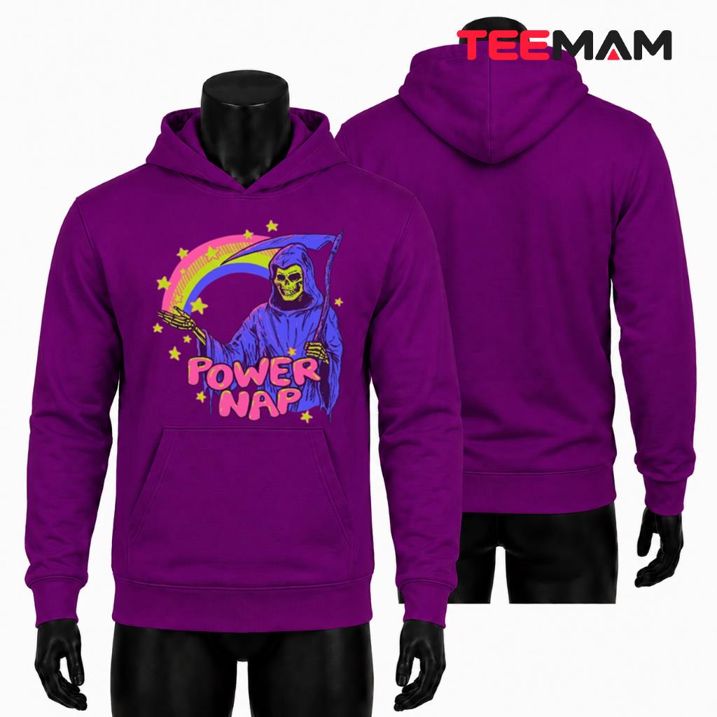Funny Grim Reaper Hoodie Rainbow Power Nap Halloween Outfit Funny Grim Reaper Hoodie Rainbow Power Nap Halloween Outfit
