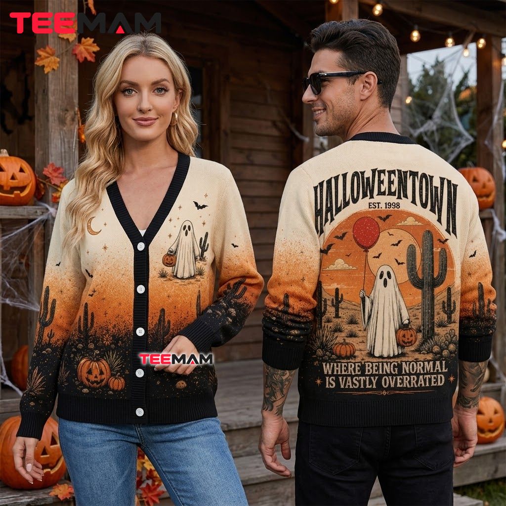 Ghost Halloween Cardigan Desert Cactus Balloon 2 Ghost Halloween Cardigan Desert Cactus Balloon 2