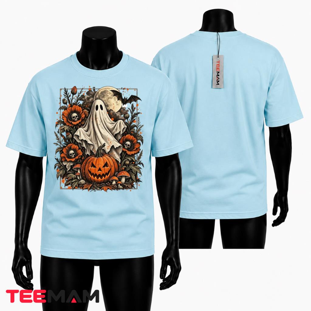 Ghost Reading Book Shirt Halloween Fall Pumpkin Ghost Reading Book Shirt Halloween Fall Pumpkin