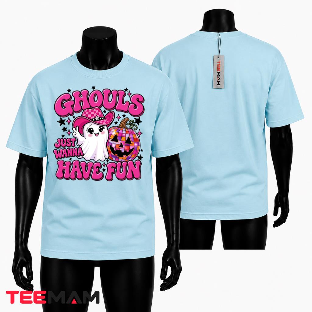 Ghouls Just Wanna Have Fun T-Shirt Cowgirl Ghost Disco