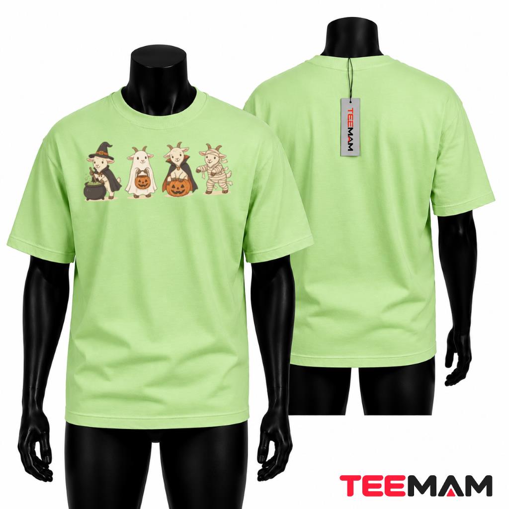 Goat Halloween T-Shirt Spooky Cute Farm Animal Costume Party