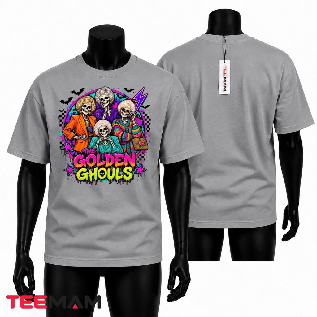 Golden Ghouls Halloween T-Shirt Skeleton Spooky Season