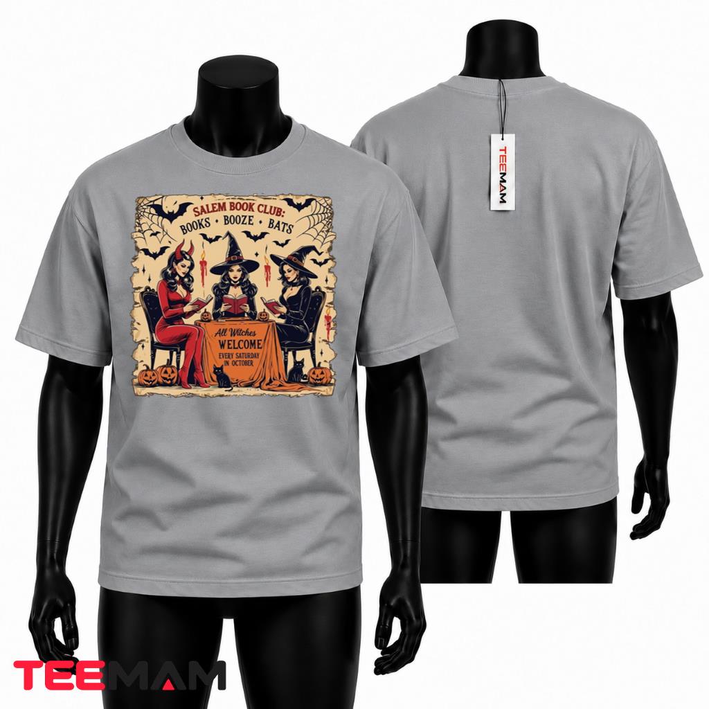 Gothic Book Club T-Shirt Salem Witch Halloween Reader Outfit