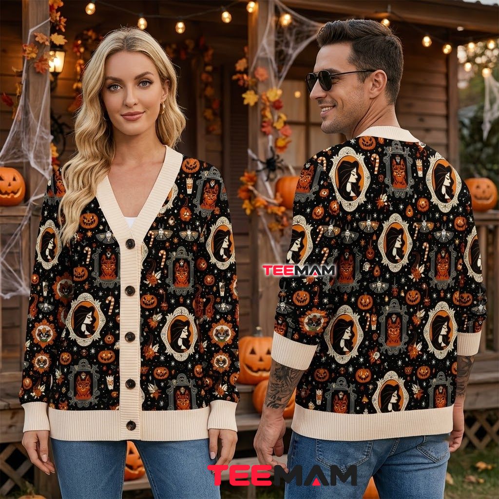 Gothic Halloween Cardigan Portrait Frame Pumpkin 2 Gothic Halloween Cardigan Portrait Frame Pumpkin 2