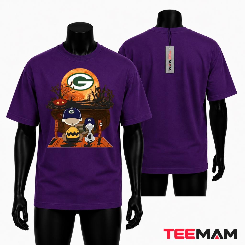 Green Bay Packers Halloween T-Shirt Charlie Brown Snoopy