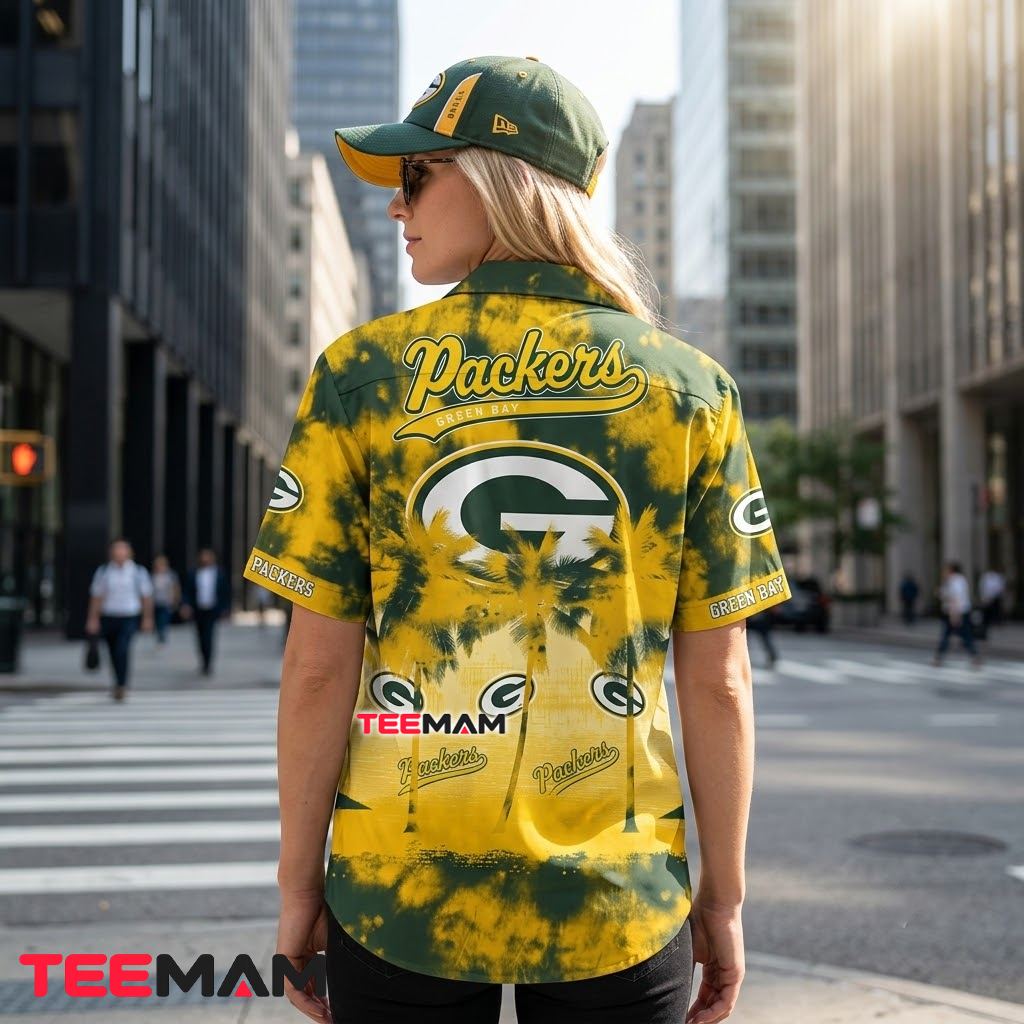 Green Bay Packers Hawaiian Shirt Tie Dye Version 3 Green Bay Packers Hawaiian Shirt Tie Dye Version 3
