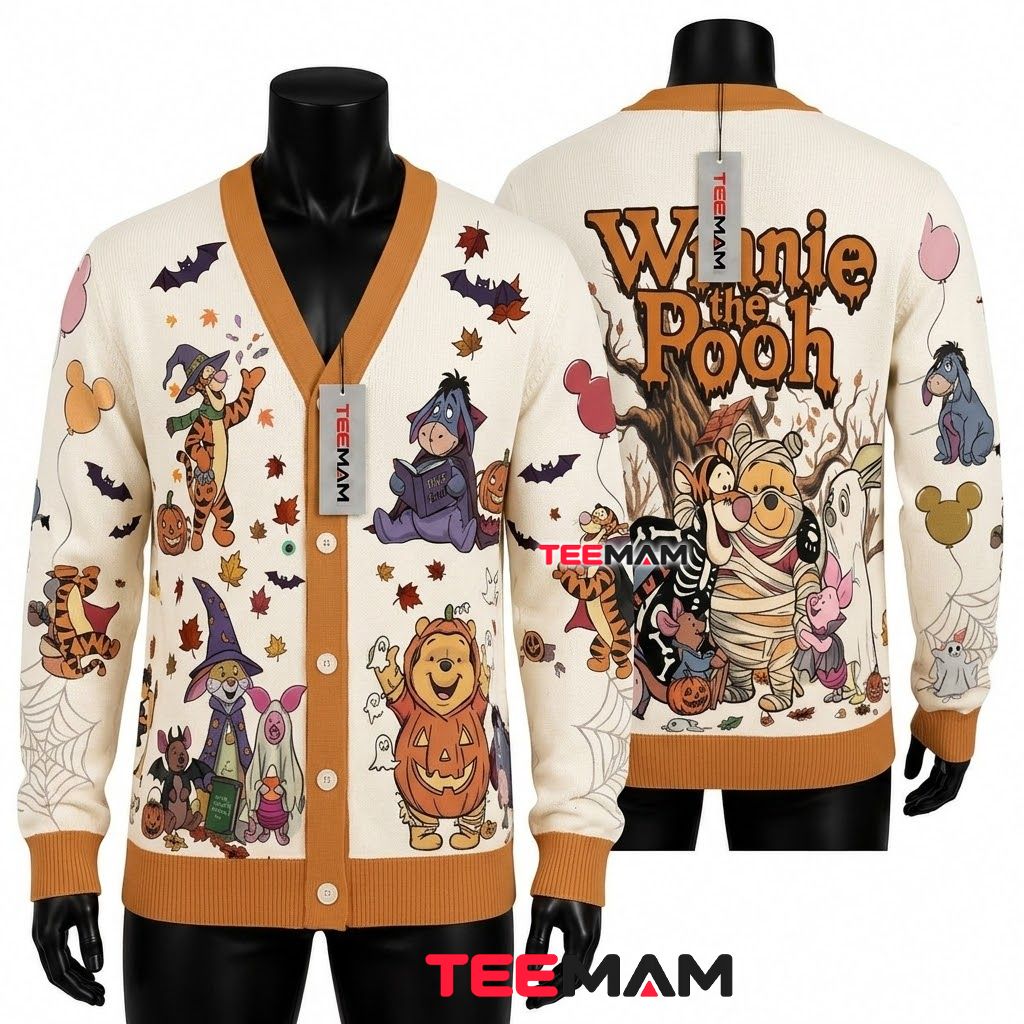 Halloween Cardigan Winnie The Pooh Tigger Eeyore 1