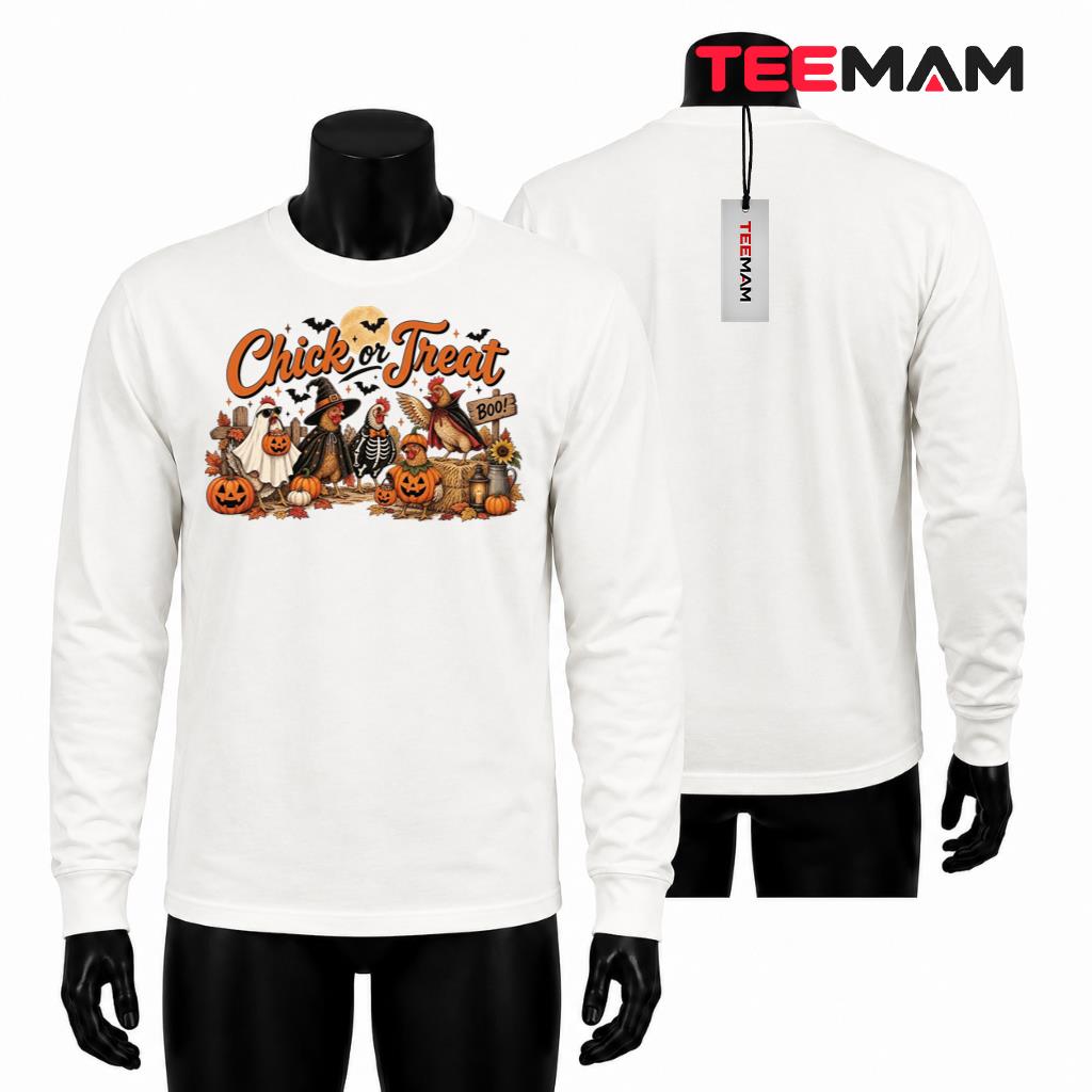 Halloween Chickens Long Sleeve Chick Or Treat Spooky Farm Halloween Chickens Long Sleeve Chick Or Treat Spooky Farm