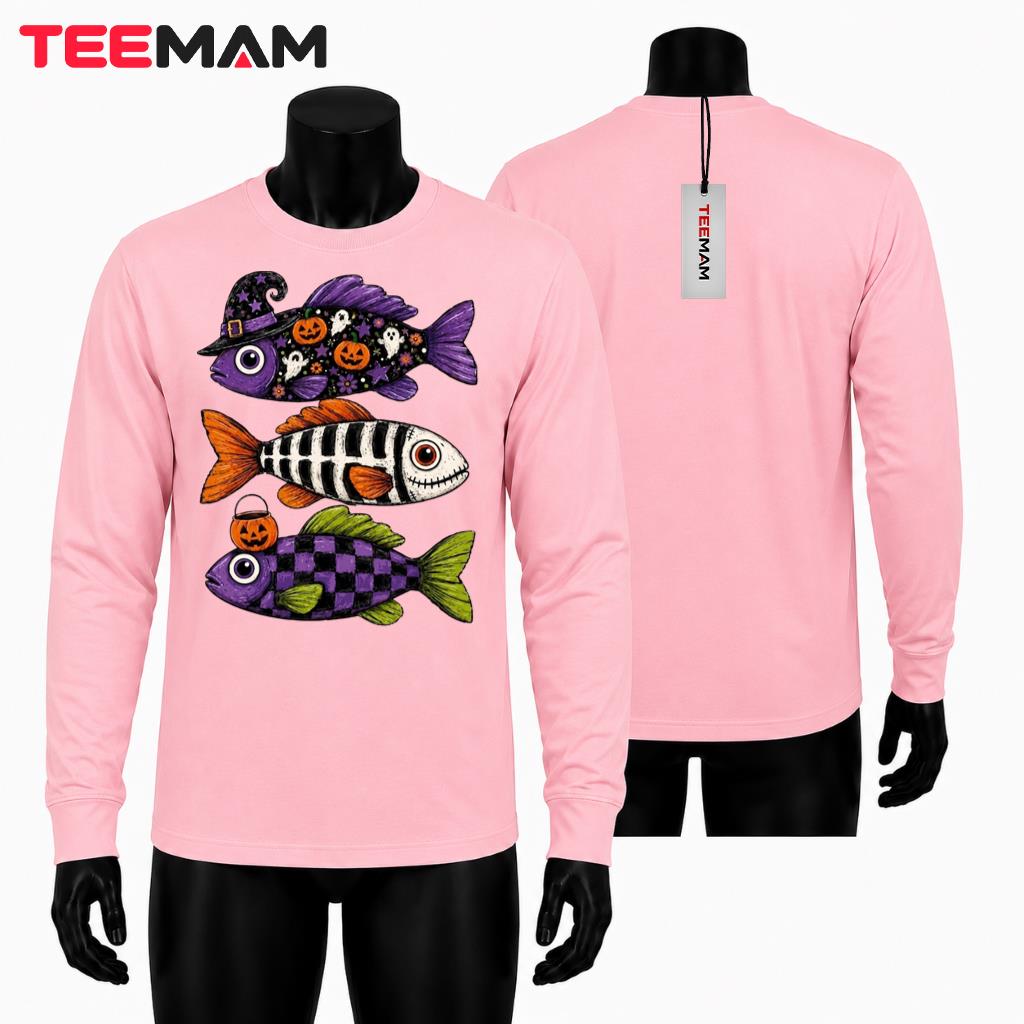 Halloween Fish Long Sleeve Spooky Witch Pumpkin Fishing Halloween Fish Long Sleeve Spooky Witch Pumpkin Fishing