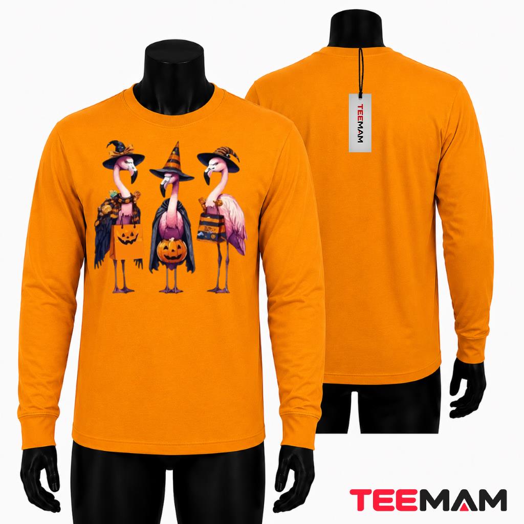 Halloween Flamingos Witch Long Sleeve Spooky Group Costume Halloween Flamingos Witch Long Sleeve Spooky Group Costume