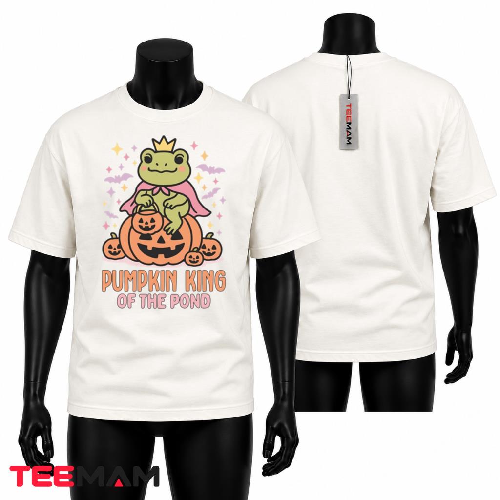 Halloween Frog King T-Shirt Pumpkin King Of The Pond