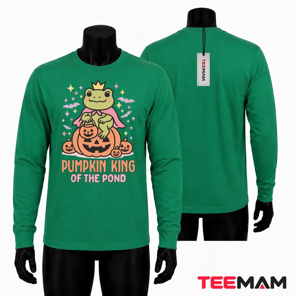 Halloween Frog King Long Sleeve Pumpkin King Of The Pond Halloween Frog King Long Sleeve Pumpkin King Of The Pond