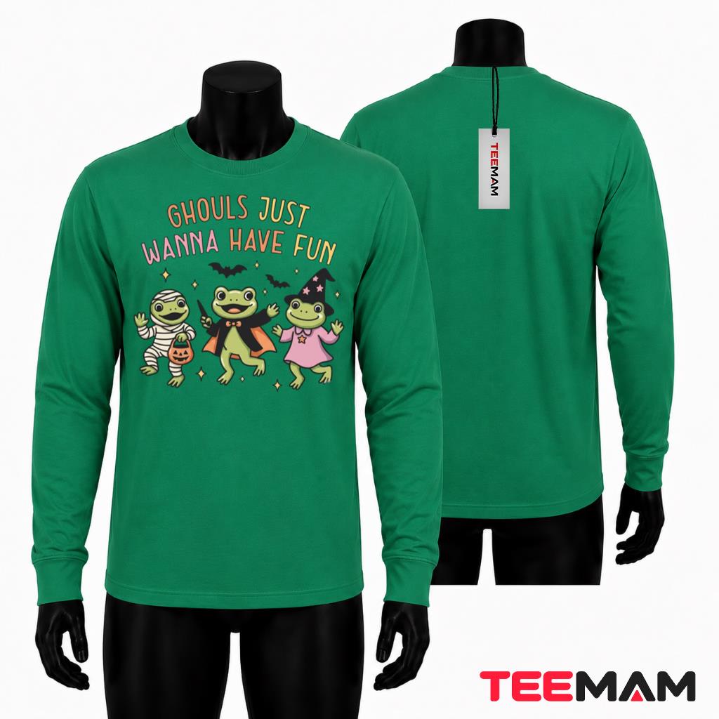 Halloween Frogs Long Sleeve Ghouls Just Wanna Have Fun Halloween Frogs Long Sleeve Ghouls Just Wanna Have Fun