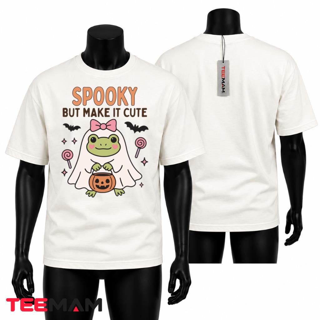 Halloween Ghost Frog T-Shirt Spooky But Make It Cute