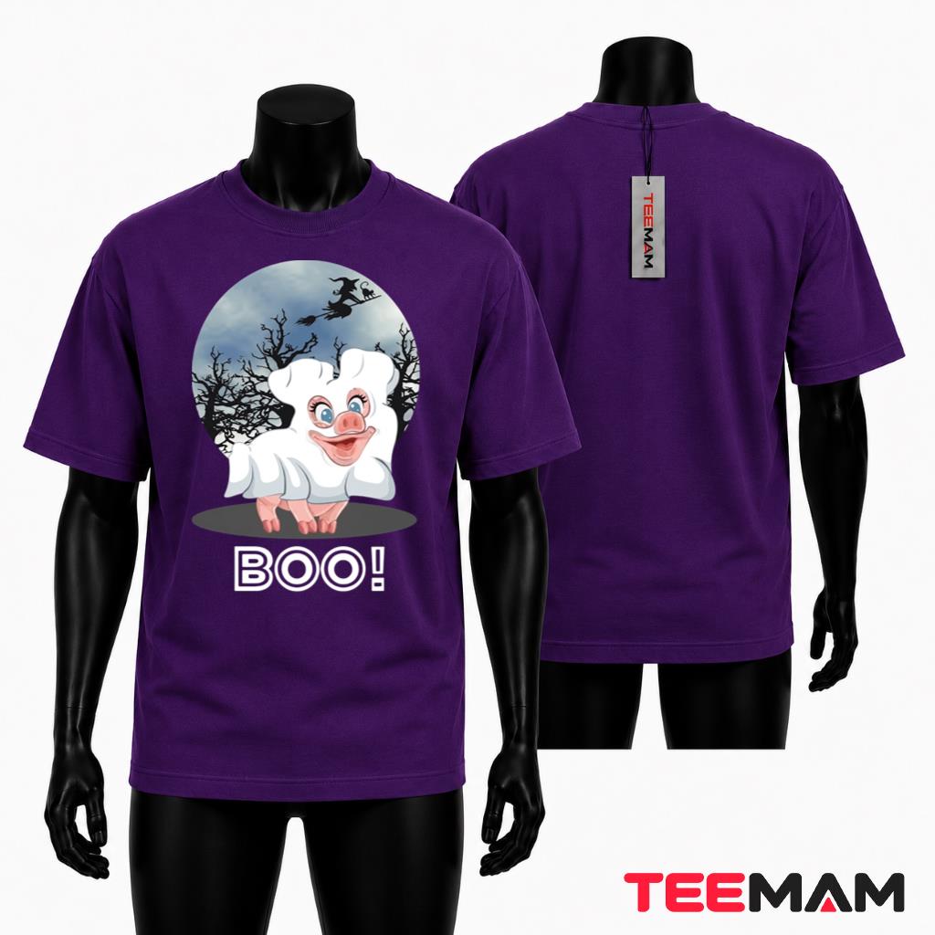 Halloween Ghost Pig T-Shirt Cute Boo Costume