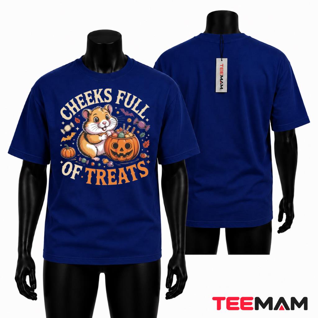 Halloween Hamster T-Shirt Cute Pumpkin Candy Treats