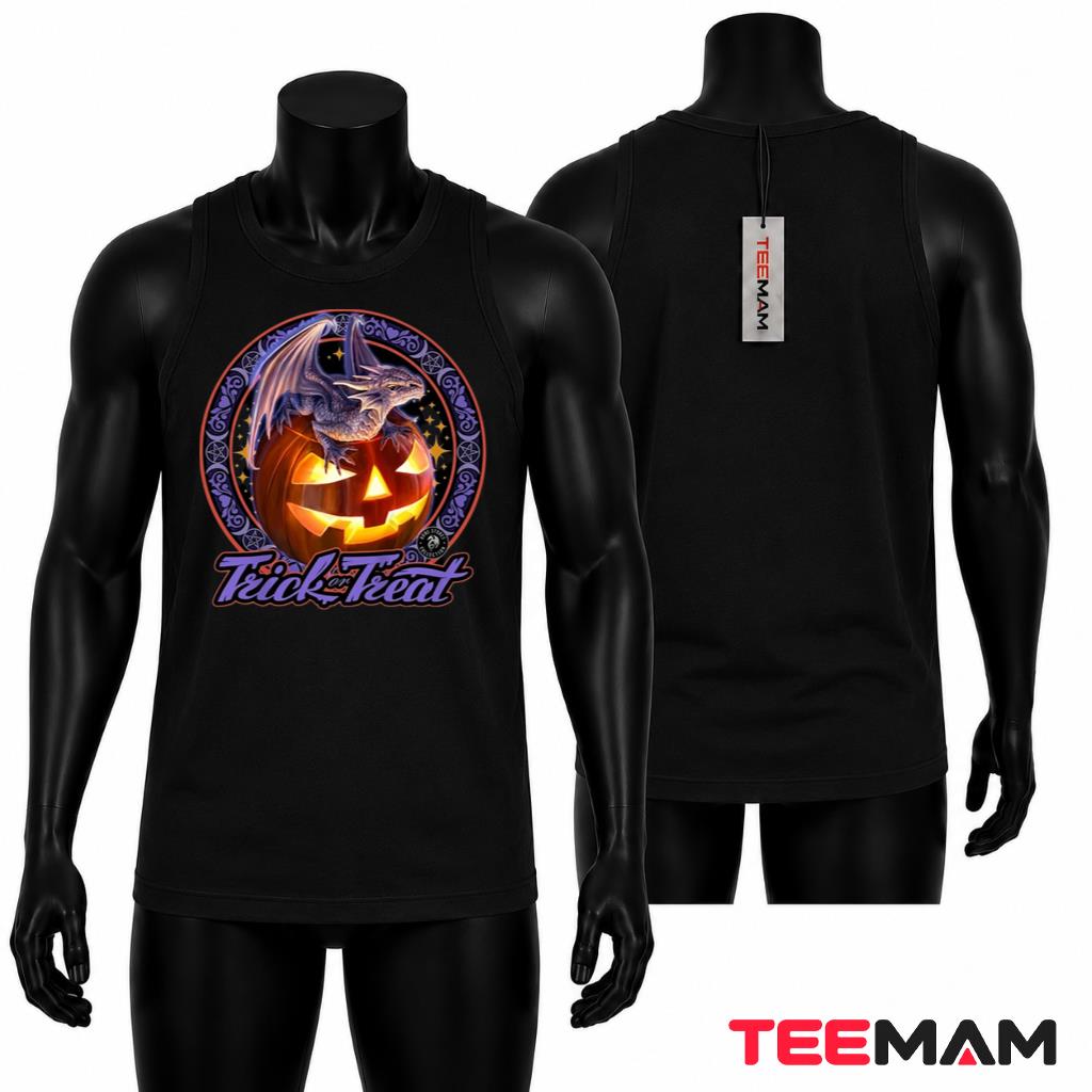 Halloween Pumpkin Dragon Tank Top Spooky Fantasy Costume Halloween Pumpkin Dragon Tank Top Spooky Fantasy Costume