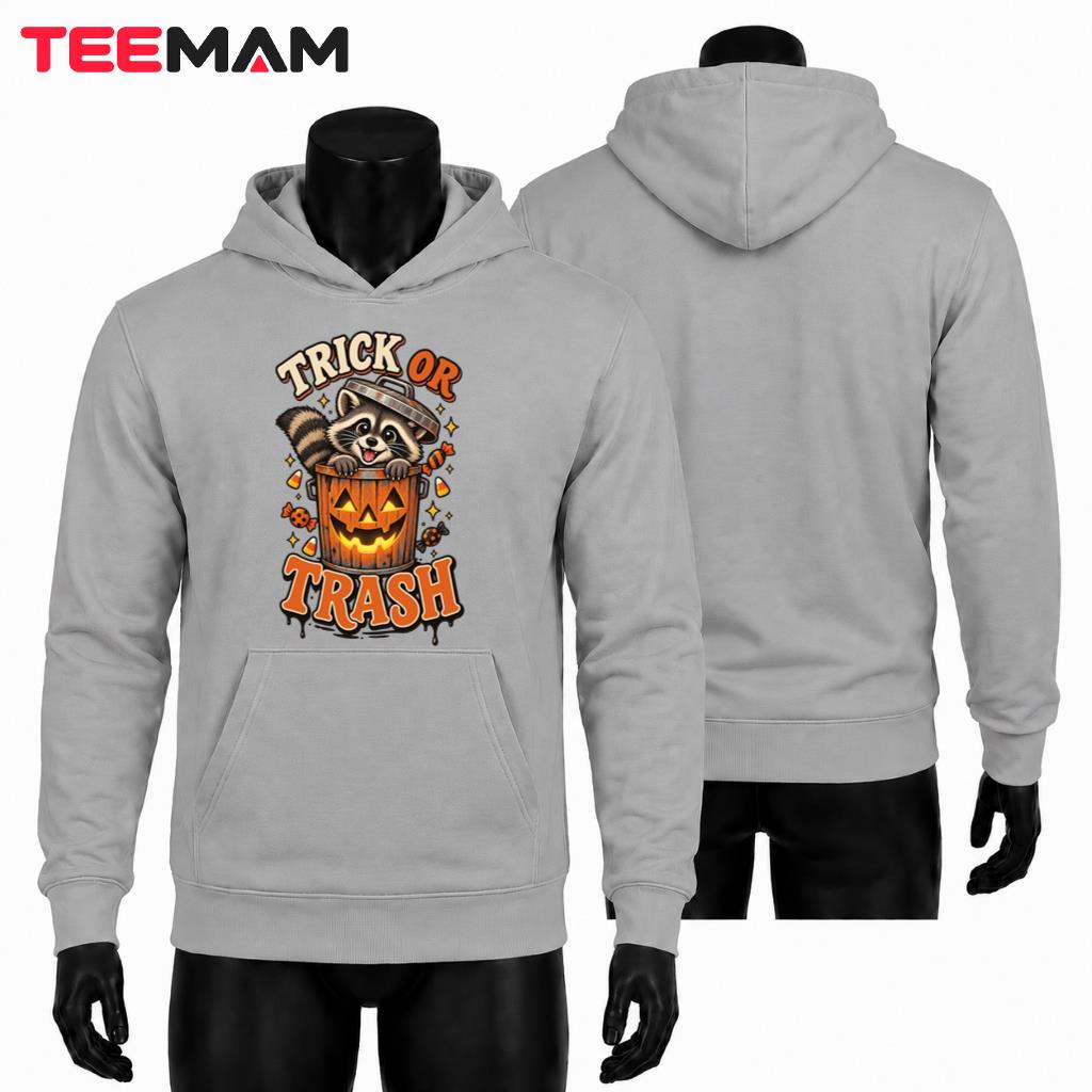 Halloween Raccoon Hoodie Spooky Trash Can Candy Pumpkin Halloween Raccoon Hoodie Spooky Trash Can Candy Pumpkin