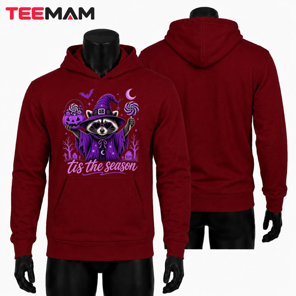 Halloween Raccoon Hoodie Spooky Witch Purple Lollipops Halloween Raccoon Hoodie Spooky Witch Purple Lollipops