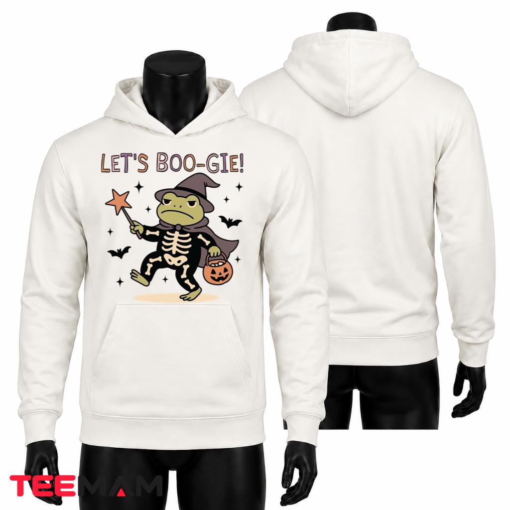 Halloween Skeleton Frog Hoodie Let S Boo Gie Halloween Skeleton Frog Hoodie Let S Boo Gie