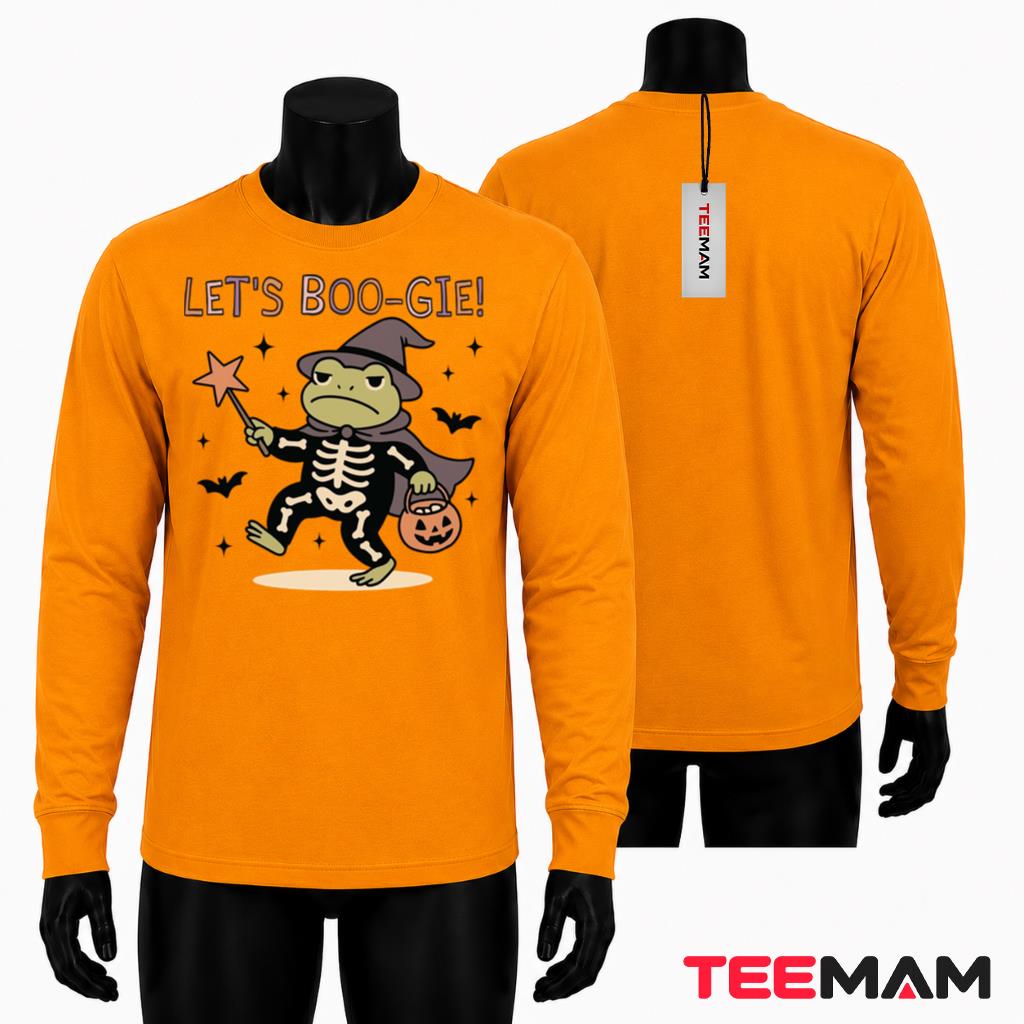 Halloween Skeleton Frog Long Sleeve Let S Boo Gie Halloween Skeleton Frog Long Sleeve Let S Boo Gie