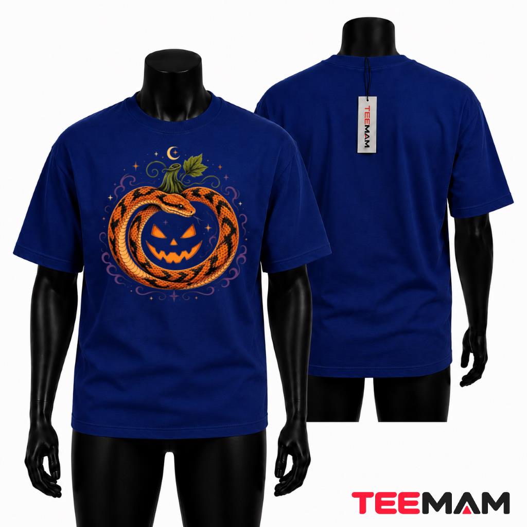 Halloween Snake Pumpkin T-Shirt Spooky Reptile Costume