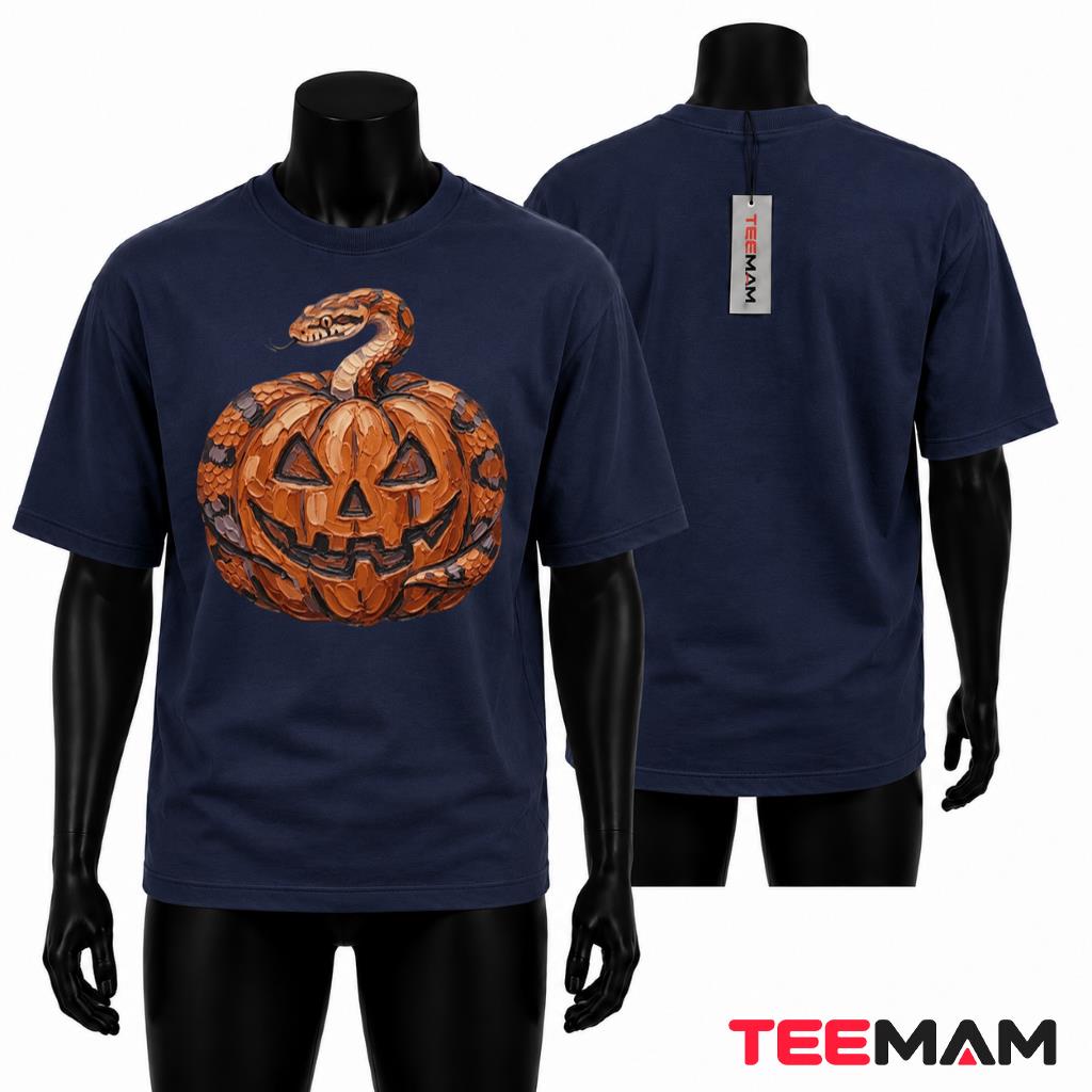 Halloween Snake T-Shirt Spooky Pumpkin Reptile Costume