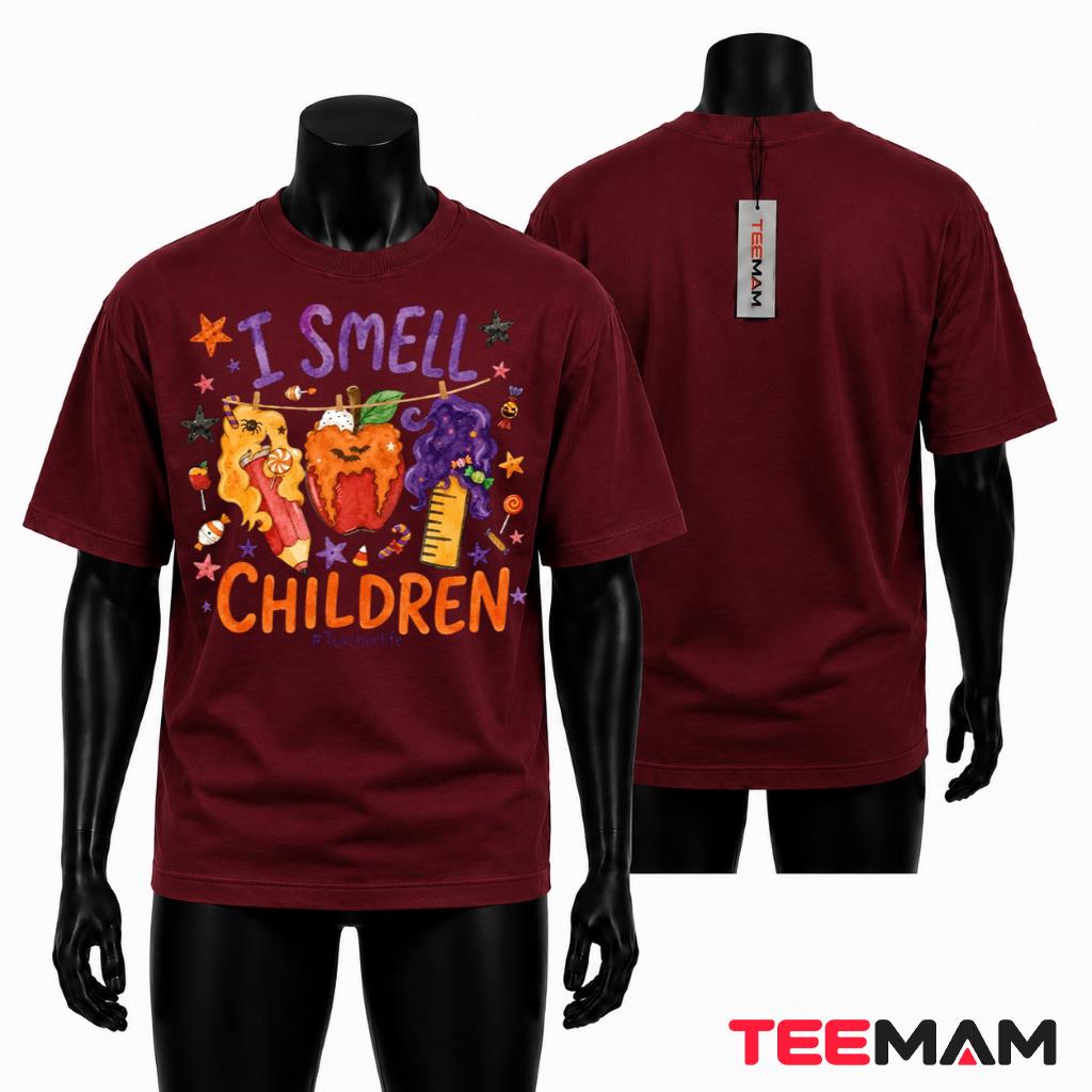 Halloween Teacher T-Shirt Smell Children Candy